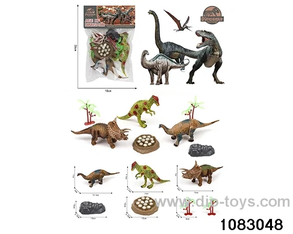 Dinosaur Set in PP bag with header