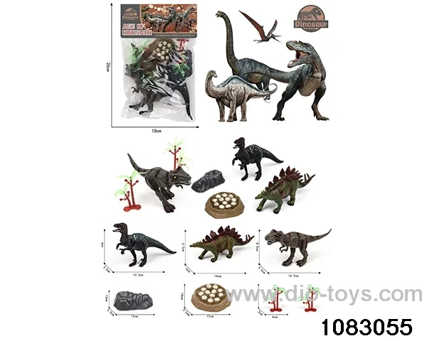 Dinosaur Set in PP bag with header