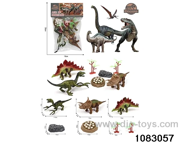 Dinosaur Set in PP bag with header