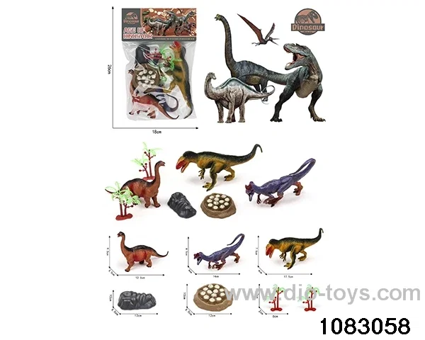 Dinosaur Set in PP bag with header