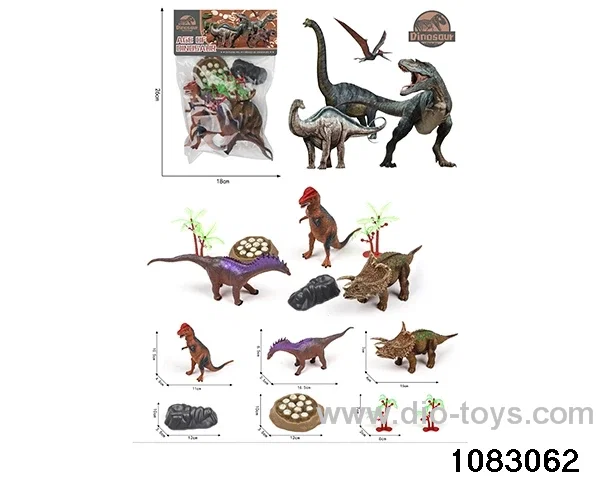 Dinosaur Set in PP bag with header