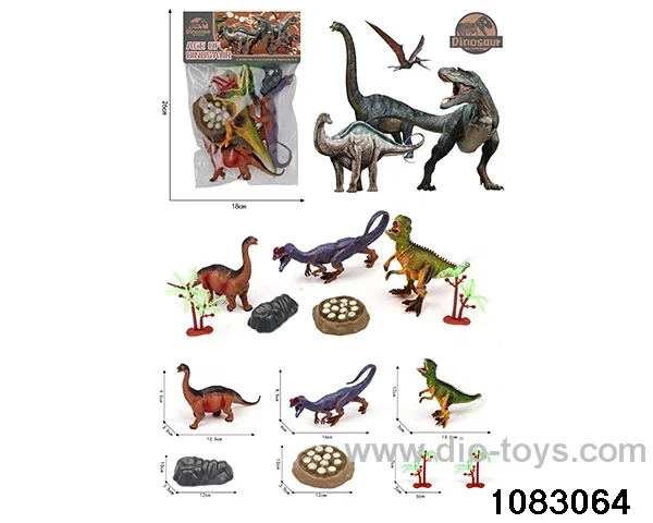 Dinosaur Set in PP bag with header