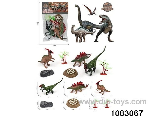 Dinosaur Set in PP bag with header