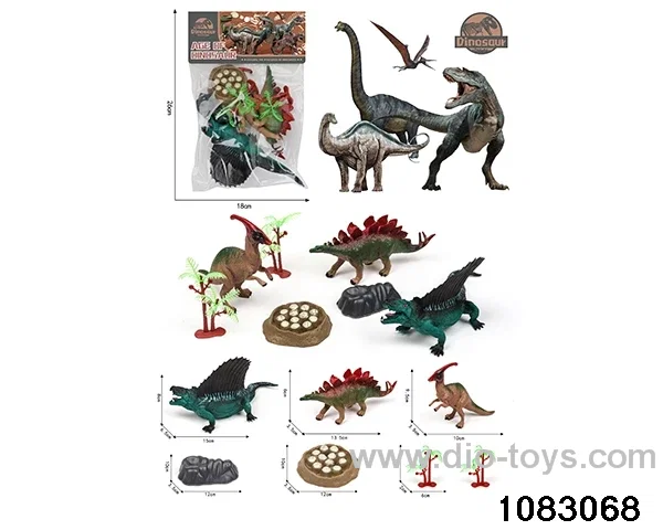 Dinosaur Set in PP bag with header