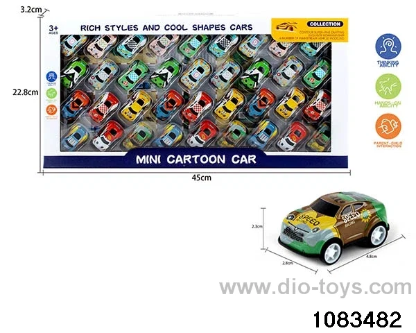 pull back tin car in window box