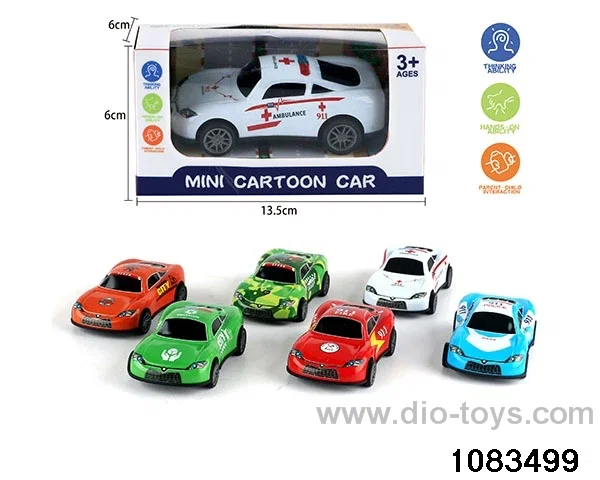 pull back tin car in window box