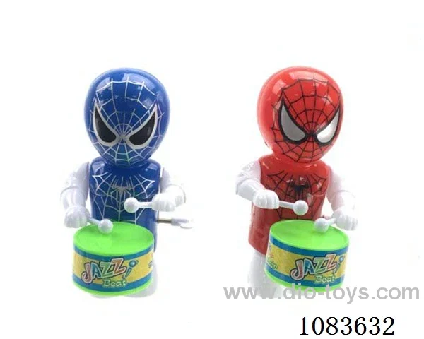 Winding up rocking drum Spider-Man