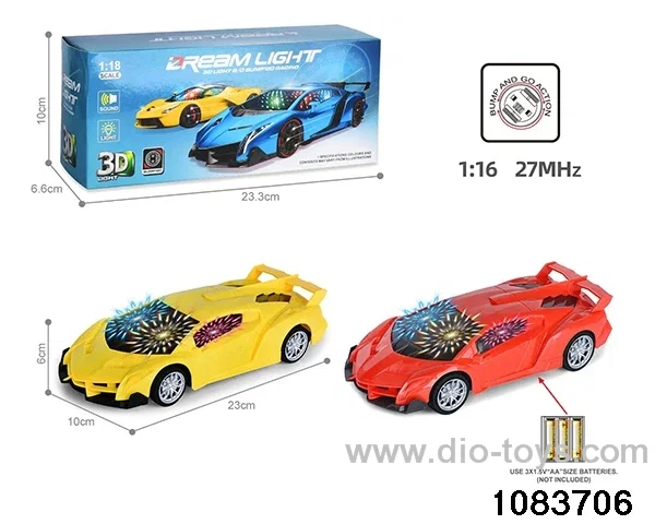1:16 3D Lighted Electric Car in color box