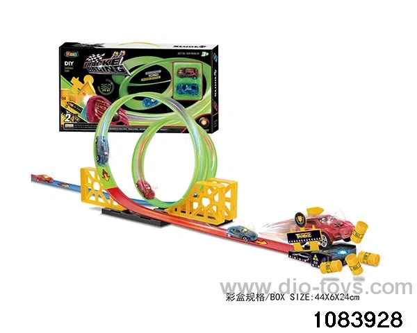 24PCS Pull back Glow-in-the-Dark Railcar in color box