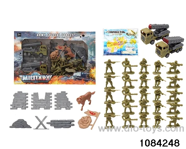 Pull Back Military Car Set in color box