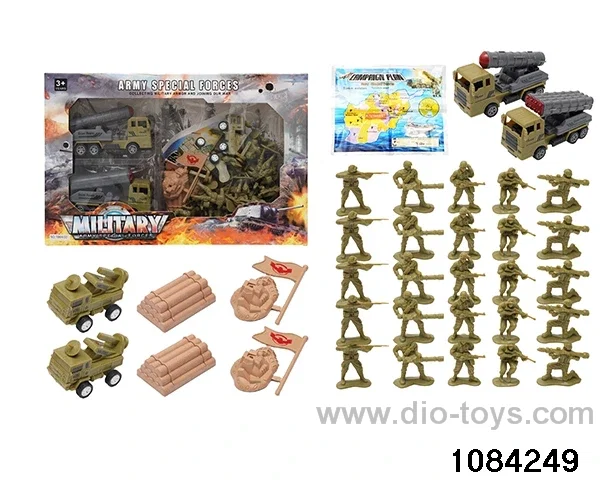 Pull Back Military Car Set in color box