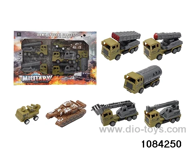 Pull Back Military Car Set in color box