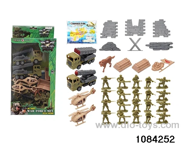 Pull Back Military Car Set in color box