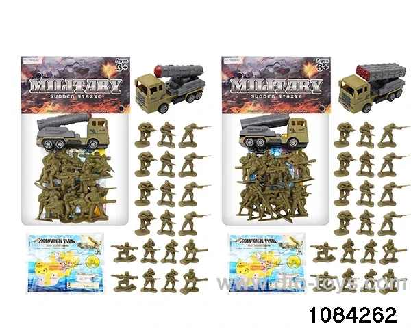 Pull Back Military Car Set in PP bag with header