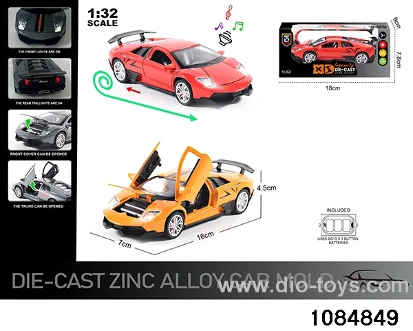 1:32 Alloy Car with Lights & Sound Effects in window box