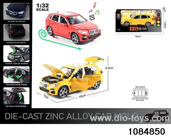 1:32 Alloy Car with Lights & Sound Effects in window box