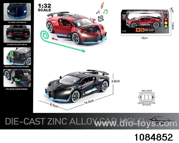 1:32 Alloy Car with Lights & Sound Effects in window box