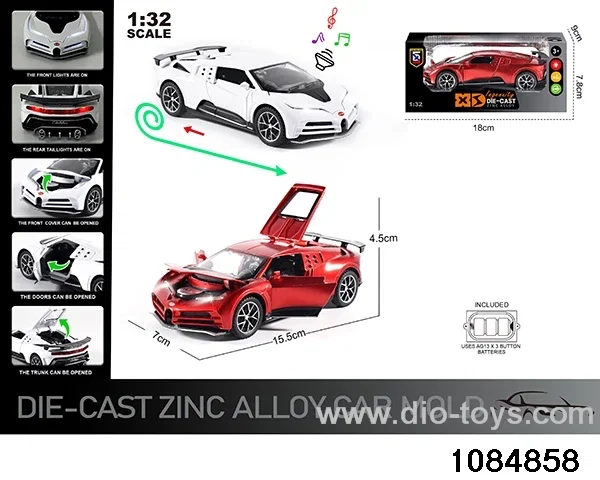 1:32 Alloy Car with Lights & Sound Effects in window box