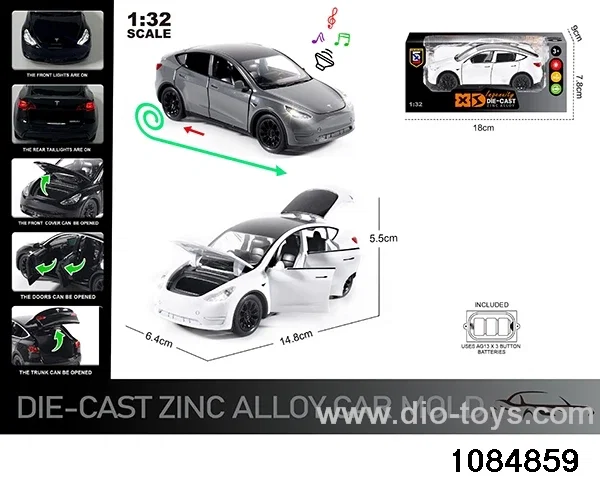 1:32 Alloy Car with Lights & Sound Effects in window box