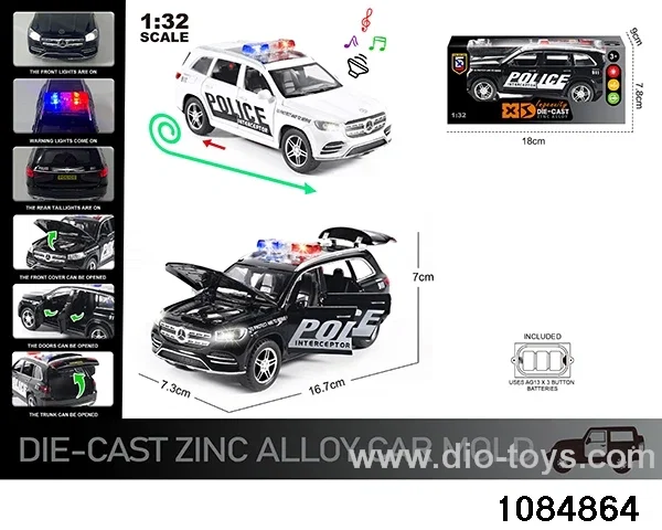 1:32 Alloy Car with Lights & Sound Effects in window box
