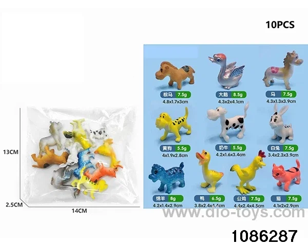 10pcs Animal Set in opp bag