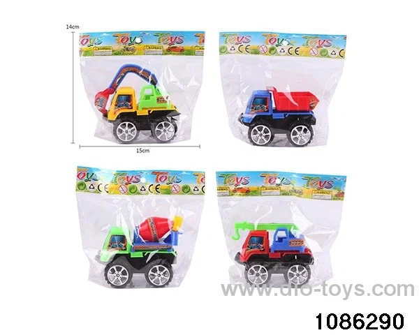 pull back engineering vehicles in opp bag
