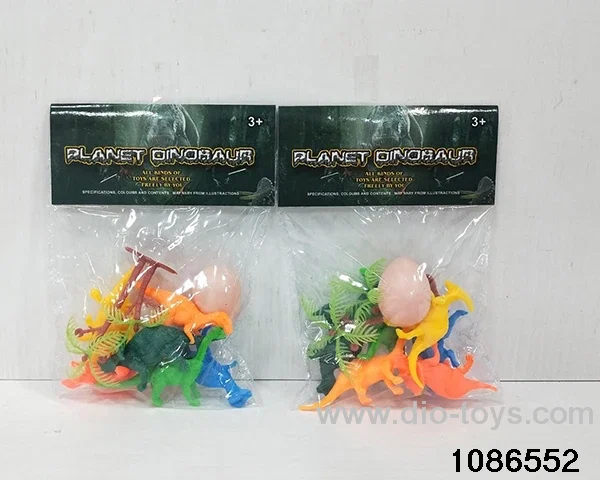 Dinosaur set in PP bag with header
