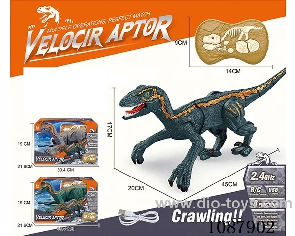 2.4G 8ch rc dinosaur included battery