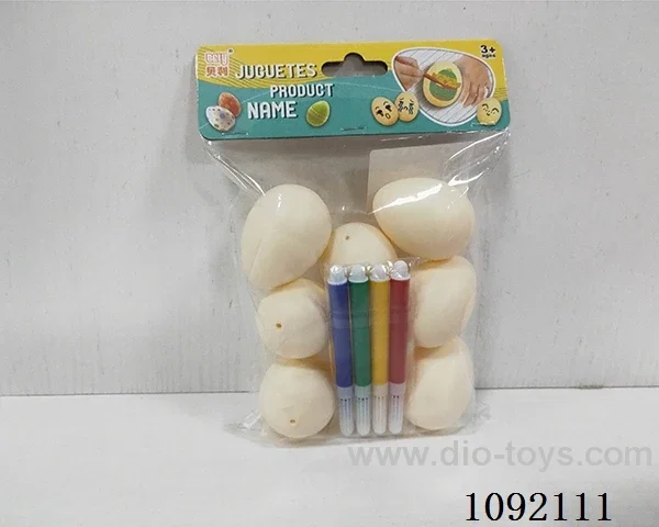 Easter Eggs DIY egg 8PCS with pen egg 8pcs2*1 inch