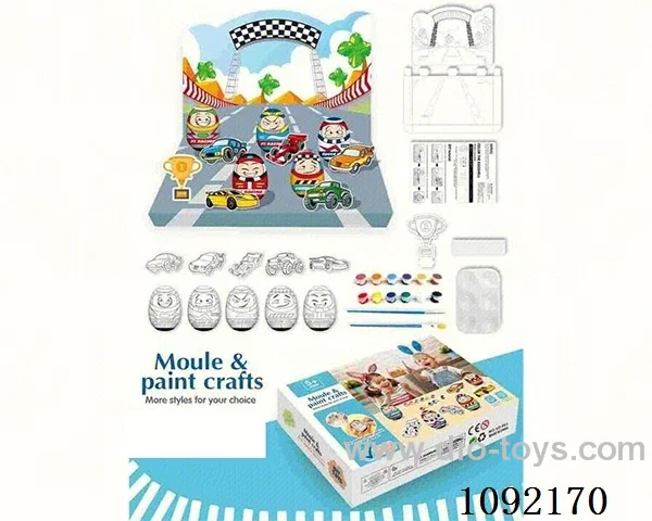 Easter DIY egg graffiti painting scene to build theme puzzle