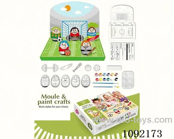 Easter DIY egg graffiti painting scene to build theme puzzle