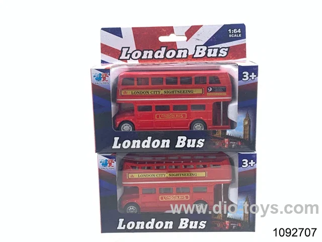 alloy pull back london bus in window box