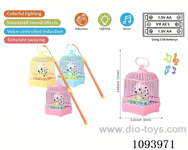 Lantern sound control dog cage with 1 dog/action/light/music