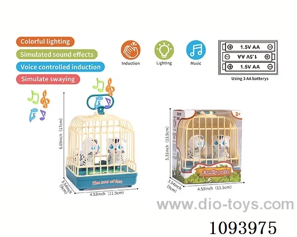 sound control Cat carrier with 2 cats/action/light/music