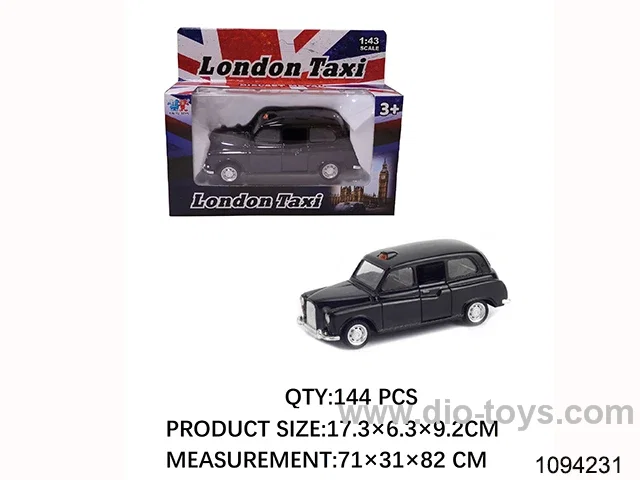 alloy pull back london taxi( open door ) in window box