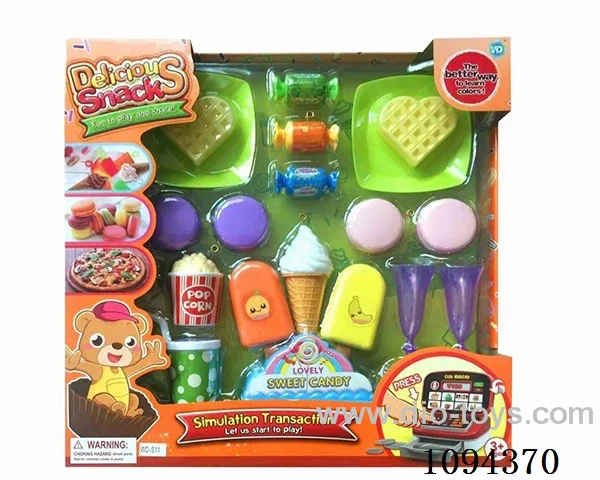 Hamburg pizza doughnut food set