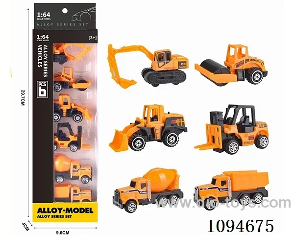 1:64 free wheel alloy car 6PCS