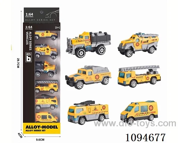 1:64 free wheel alloy car 6PCS