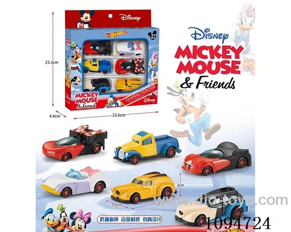 Disney cartoon alloy cars (6 units)