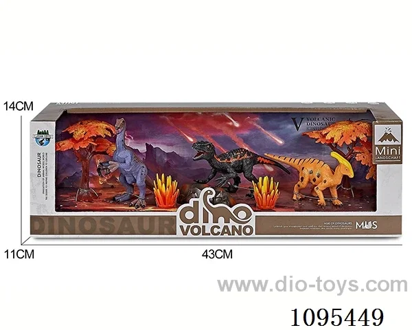 Volcano Dinosaur Scene
