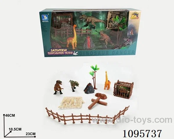 Hollow PVC dinosaur set