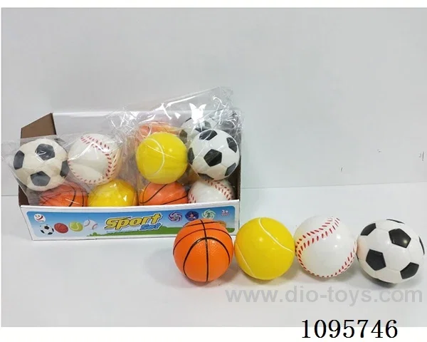 10CM PU BALLS, 4 PIECES/BAG (DISPLAY BOX)