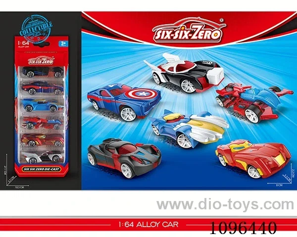 6PCS alloy car（6 models mixed）