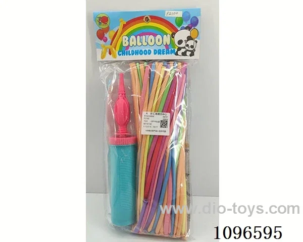100 long balloons + two-way cylinders