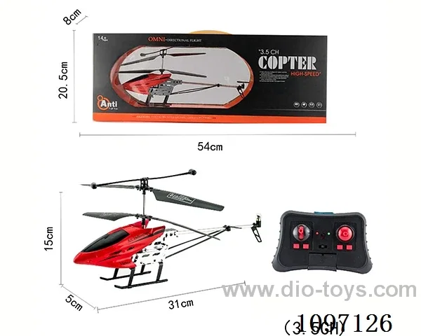 3.5ch rc helicopter with light included body battery