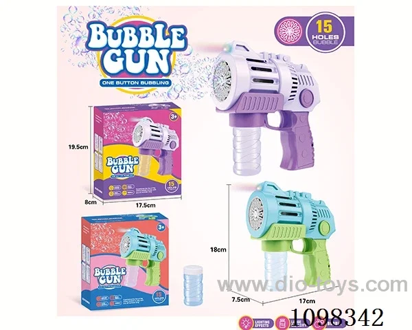 bubble gun with light