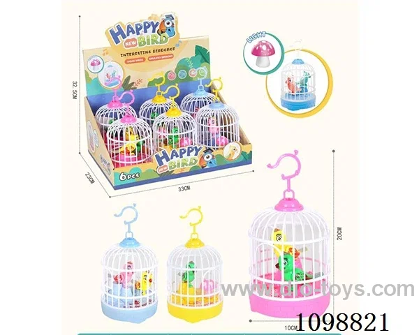 Voice-activated bird cage