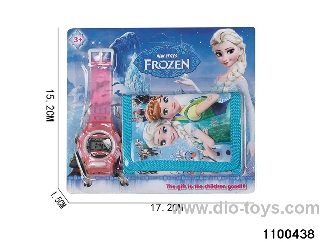 Wallet + electronic watch in Blister card