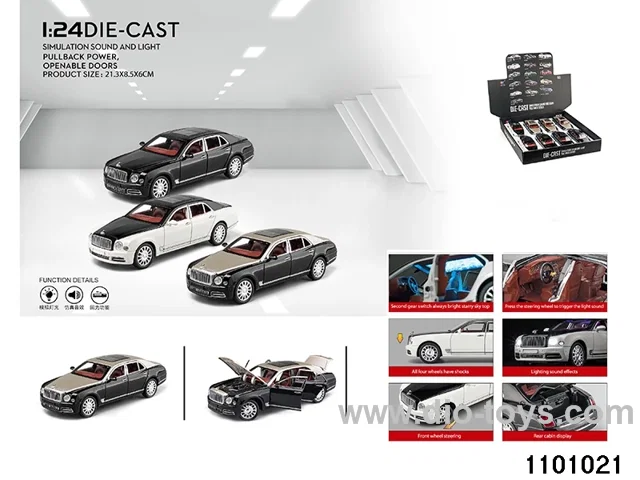1:24 pull back car in display box