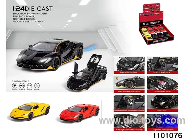 1:24 pull back car in display box